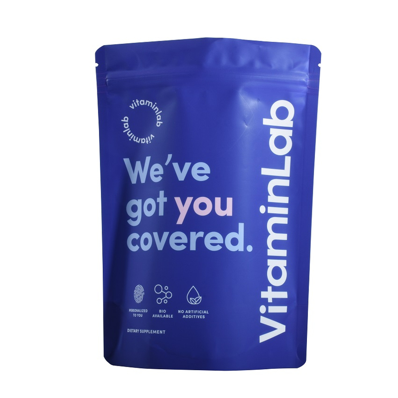 Bolsas de proteína de plástico sobre la marcha de PCR personalizadas neutrales en carbono para polvo de vitamina D para adultos