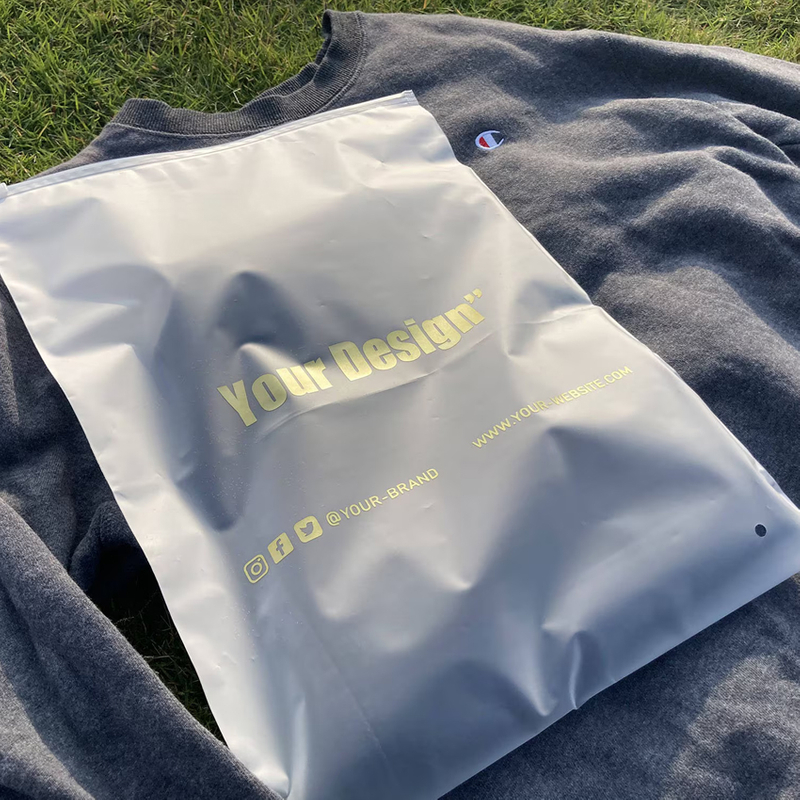 Bolsas Compostables Translúcidas Con Cierre De Cremallera Y Personalizadas Para Ropa