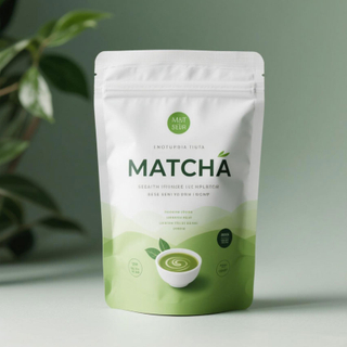 Bolsa De Matcha Stand-Up Personalizada Y Certificado Compostable