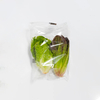 Bolsas de celulosa biodegradables transparentes con fondo reforzado con sello individual para hojas verdes