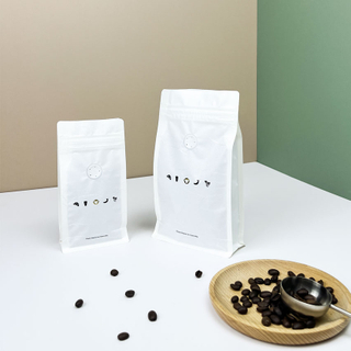 Empaquetado De Café De Papel De Arroz Biodegradable Con Tapa De Cremallera Barata Para Venta Al Por Menor