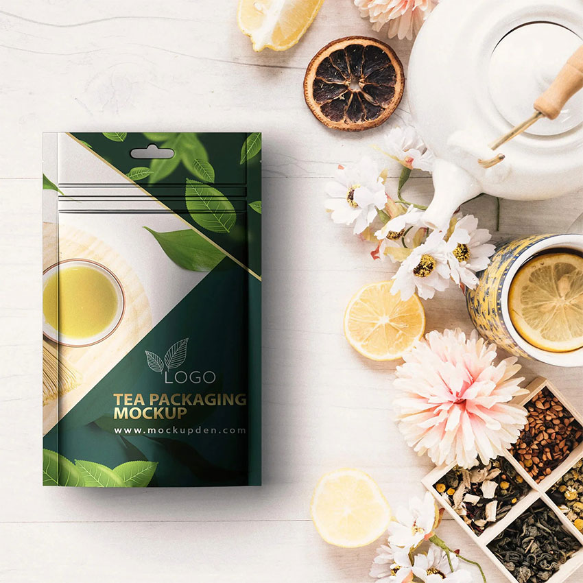 Bolsas De Té Stand-up Con Impresión Personalizada Y Diseño Ecológico Al Por Mayor