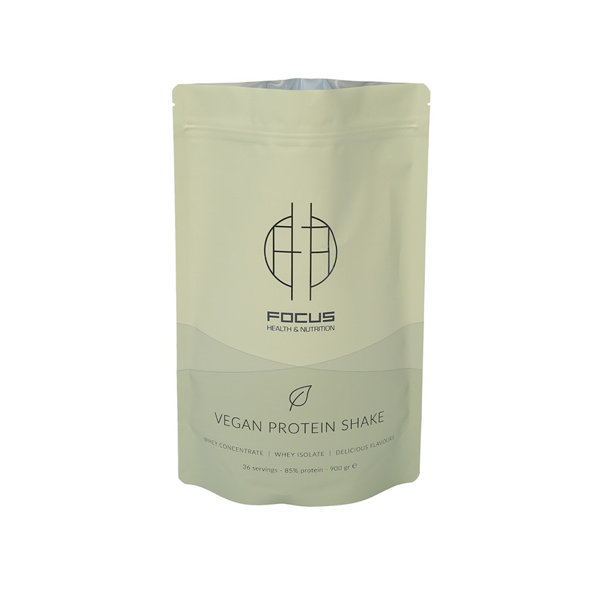 Embalaje de bolsa de batido de polvo de proteína saludable compostable ecológico personalizado