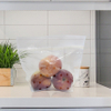 La Impresión Del Almacenamiento De La Categoría Alimenticia Se Levanta Los Bolsos De La Fruta Fresca Del Plástico Transparente De La Cremallera Con Las Manijas