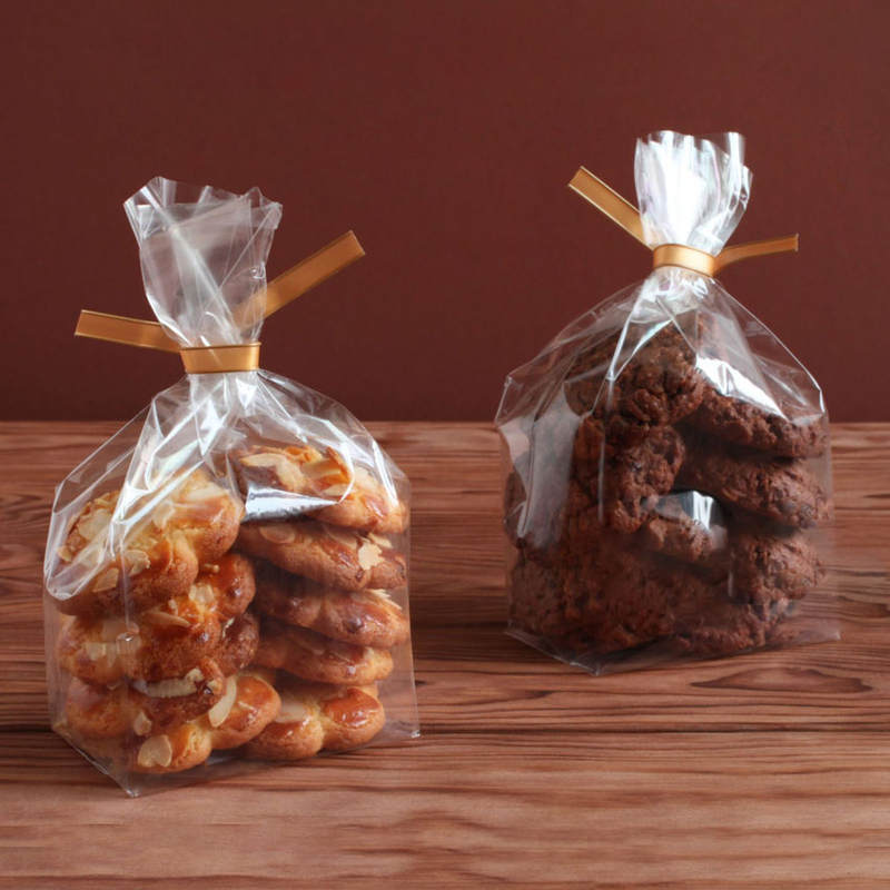 Bolsos Plásticos De La Galleta Del Sellado Térmico Biodegradables Claros Pequeños Que Se Pueden Volver A Cerrar Con Lazos Giratorios