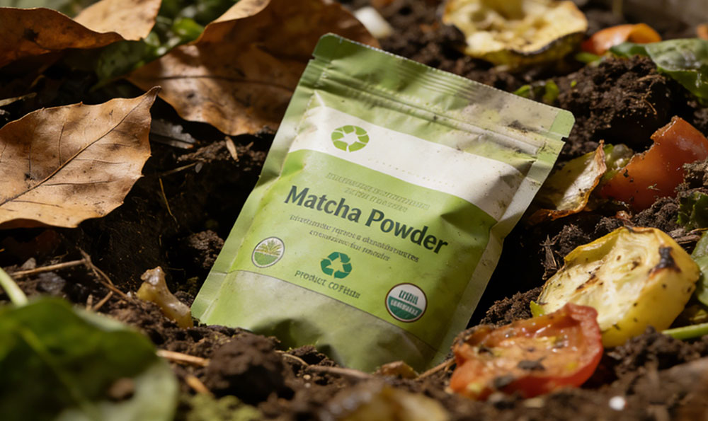 packaging compostable matcha