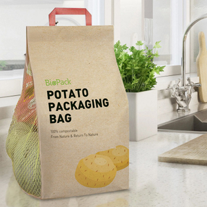 Bolsas Biodegradables De Papel Con Fondo Plano De Malla Crystal Vision Al Por Mayor