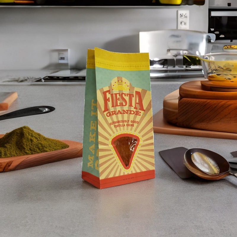 Bolsas SOS Impresas Personalizadas De Fondo Plano Laminadas Respetuosas Con El Medio Ambiente Para Chips