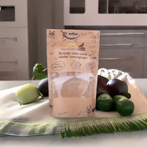 Bolsas De Pie Kraft Que Se Pueden Volver A Sellar Biodegradables Para Golosinas Y Masticables Para Perros