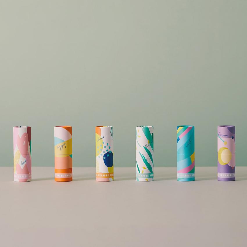 Tubos De Protector Labial De Papel Ecológicos Giratorios Vacíos Imprimibles Personalizados Al Por Mayor
