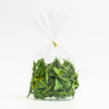Bolsas de celulosa biodegradables transparentes con fondo reforzado con sello individual para hojas verdes