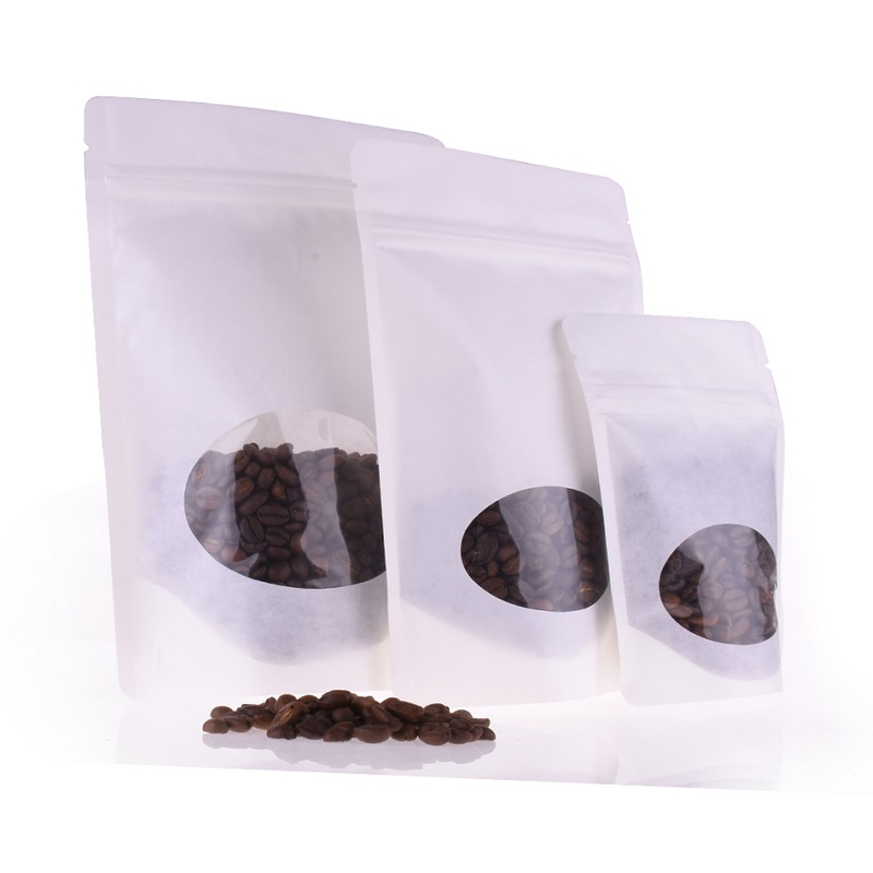 Bolsas De Café Termosoldables Con Válvula De Desgasificación Blanca Con Fondo De Bloque De Venta De Fábrica