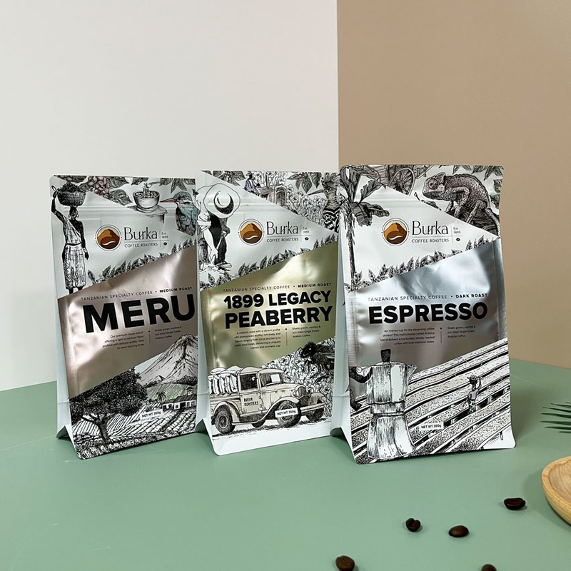 Bolsas De Café Personalizadas De Papel De Aluminio Reciclables Con Válvula