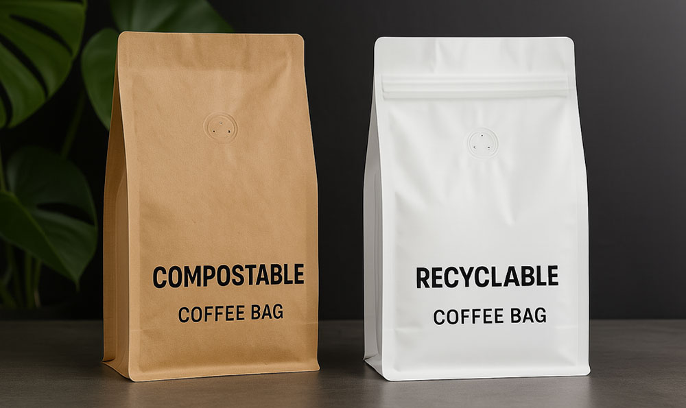 Bolsas de caf&eacute; compostables
