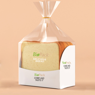 Bolsas De Pan Biodegradables De Plástico Transparente Con Parte Inferior De Papel Personalizadas Para Pan Sin Gluten
