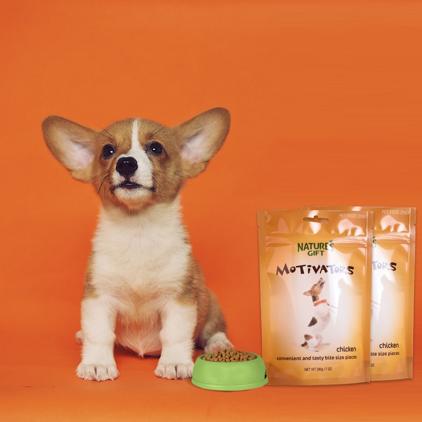 Bolsas De Pie Kraft Que Se Pueden Volver A Sellar Biodegradables Para Golosinas Y Masticables Para Perros