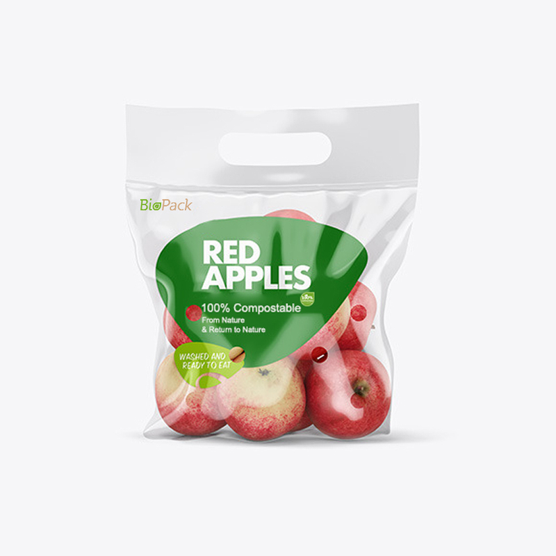 La Impresión Del Almacenamiento De La Categoría Alimenticia Se Levanta Los Bolsos De La Fruta Fresca Del Plástico Transparente De La Cremallera Con Las Manijas