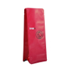 Bolsas De Café Reciclables De Color Rojo Con Fondo De Bloque Personalizado Neutro En Carbono 100 Con Válvula