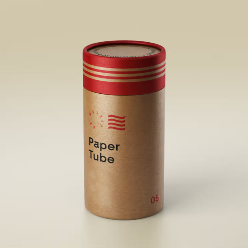 Tubos De Papel Artesanales Compostables Con Embalaje De Cilindro Impreso Personalizado Para Té