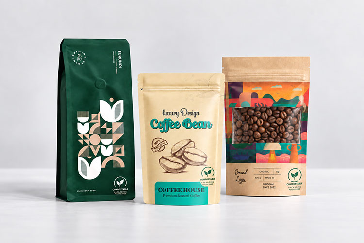 Bolsas de café compostables / biodegradables