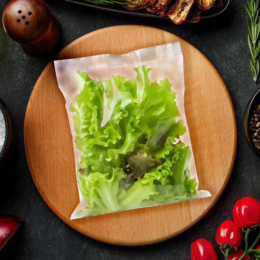 Bolsas De Violonchelo Transparentes Respetuosas Con El Medio Ambiente Y Seguras Para Alimentos Personalizadas Para Verduras De Hoja Verde