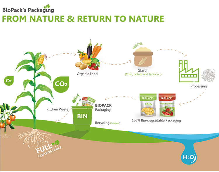 Bolsas compostables para productos al por mayor