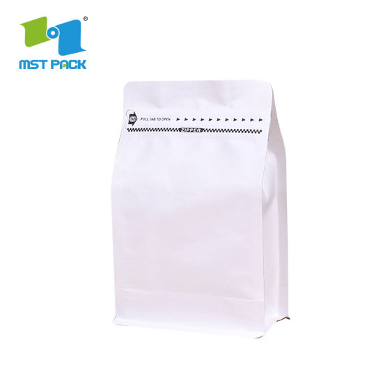 Respetuoso del medio ambiente de alta calidad Logotipo personalizado Imprimir Papel de aluminio Bolsa de café de plástico biodegradable Empaquetado con cremallera