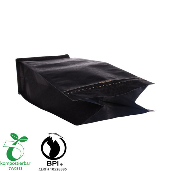Cremallera inferior plana Bpi certificada fábrica de bolsas compostables en China