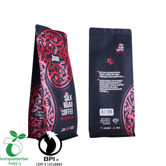 Proveedor de café biodegradable de bolsa de té de fibra de maíz con fondo redondo y cierre hermético con cierre en China