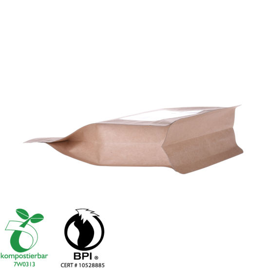 Fabricante de bolsas biodegradables a base de almidón de maíz de fondo cuadrado ecológico en China