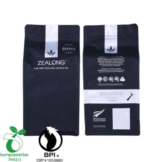 Proveedor de bolsa biodegradable PLA de fondo plano Ziplock en China
