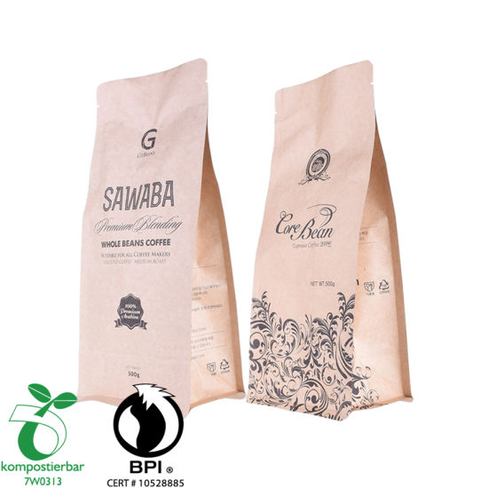 Fábrica de bolsas de embalaje de café con fondo de caja renovable de China