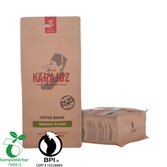 Fabricante de bolsas de café Kraft blanco con cierre de cremallera de plástico en China