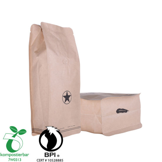 Proveedor de bolsas de papel Eco Craft con fondo cuadrado y sellado térmico en China