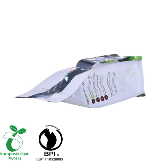 Fabricante de bolsas biodegradables a base de almidón de maíz de fondo cuadrado ecológico en China