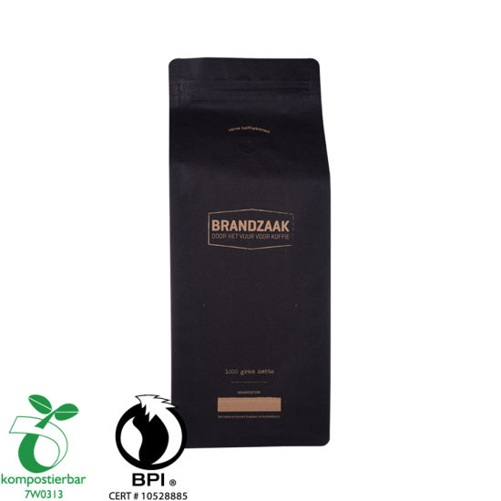 Fabricante de bolsas de café Kraft blanco con cierre de cremallera de plástico en China