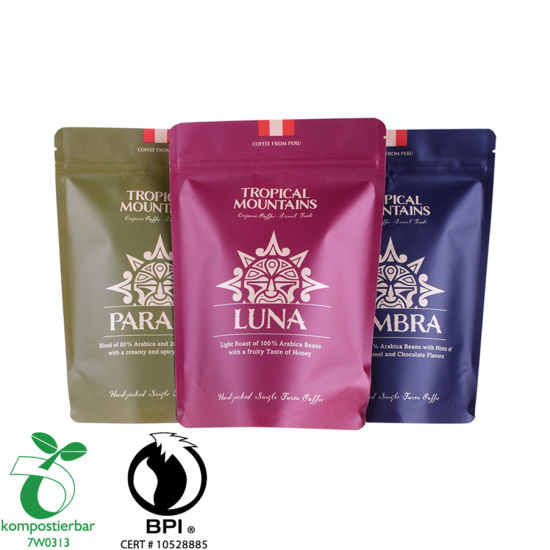 Cremallera Degradable Bolsa de café para llevar al por mayor de China