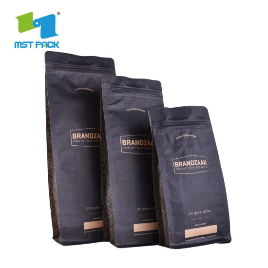 Bolsa de papel de café de té compostable biodegradable ecológico impreso personalizado