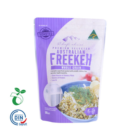 Venta al por mayor reciclado respetuoso del medio ambiente almidón de maíz de pie Ziplock envasado de alimentos 100% compostable bolsa de bolsa de plástico biodegradable