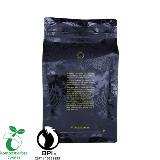 Proveedor de empaque de bolsa de café instantáneo de fondo redondo reutilizable en China