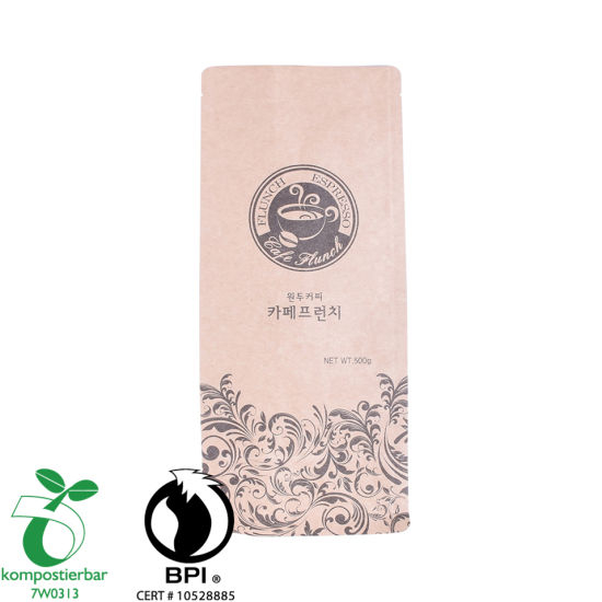 Fabricante de bolsas biodegradables a base de almidón de maíz de fondo cuadrado ecológico en China