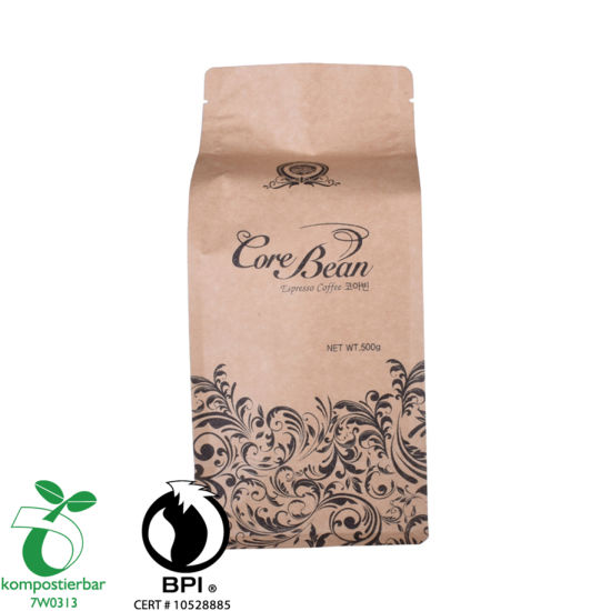Bolsa de café con goteo inferior con caja de cremallera al por mayor de China