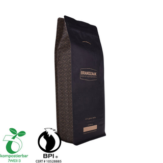 Proveedor de empaque de bolsas de café con fondo cuadrado Ziplock de China