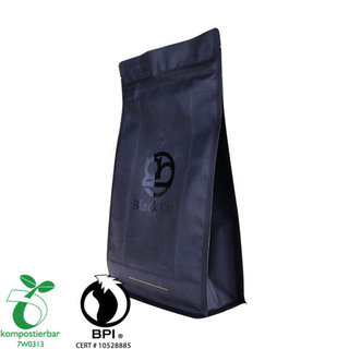 Proveedor de café biodegradable de bolsa de té de fibra de maíz con fondo redondo y cierre hermético con cierre en China