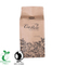 Bolsa de café de papel Kraft de fondo redondo reciclable con válvula de fábrica en China