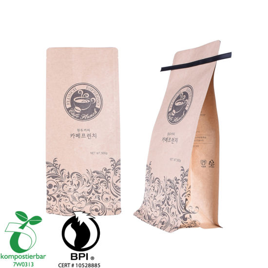 Fotograbado que imprime la bolsa de café clara colorida de la ventana Fabricante de papel de Kraft de China