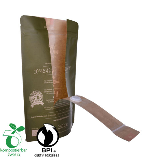 Fábrica de bolsas de café preparadas compostables de material laminado de China