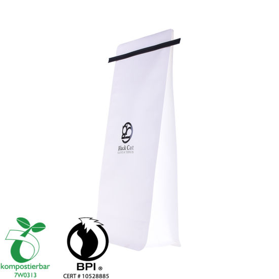 Proveedor de bolsa de embalaje de compost de fondo plano ecológico en China