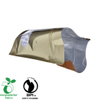 Bolsas De Ventana Derecha Con Cremallera Biodegradable Compostable Bouble Para Superalimento Orgánico