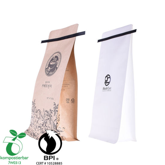 Bolsa de café con goteo inferior con caja de cremallera al por mayor de China
